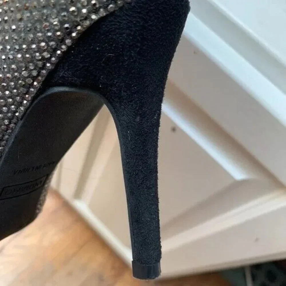 *ANDIAMO AFRINGE SPARKLE FRINGED STILETTO BOOTIE SIZE 6.5 * - Picture 13 of 13